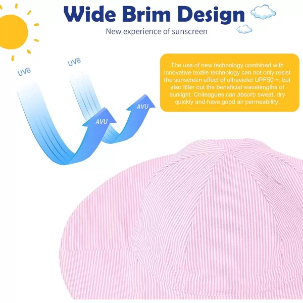Zando Baby Boy Beach Hat Baby Girl Sun Hat UPF 50+ Toddler Caps for Boys Girls Infant Wide Brim Hats Baby Bucket Hat