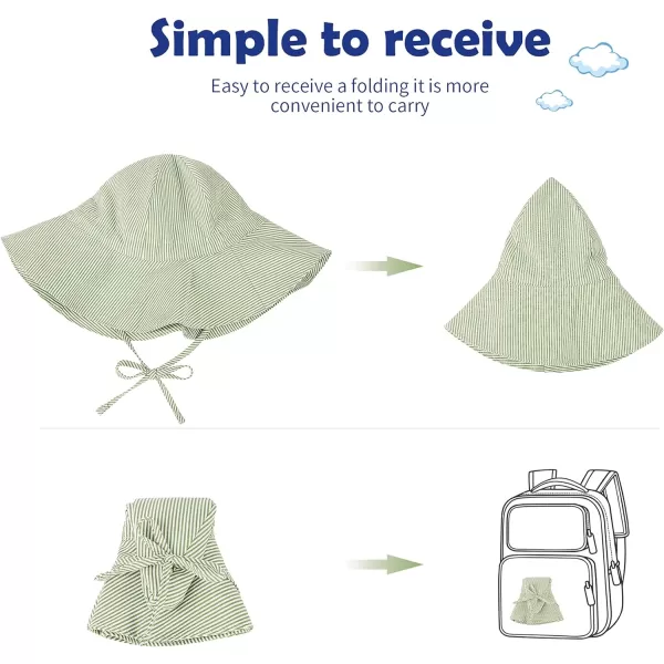 Zando Baby Boy Beach Hat Baby Girl Sun Hat UPF 50+ Toddler Caps for Boys Girls Infant Wide Brim Hats Baby Bucket Hat