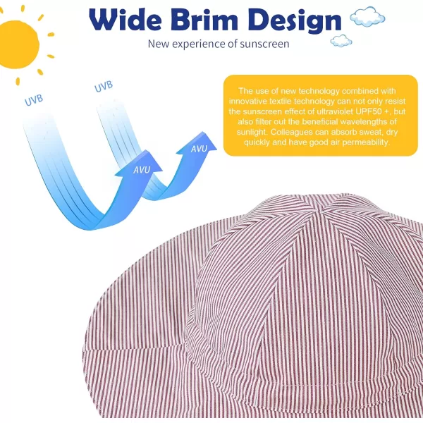 Zando Baby Boy Beach Hat Baby Girl Sun Hat UPF 50+ Toddler Caps for Boys Girls Infant Wide Brim Hats Baby Bucket Hat