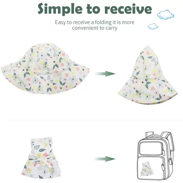 Zando Baby Boy Beach Hat Baby Girl Sun Hat UPF 50+ Toddler Caps for Boys Girls Infant Wide Brim Hats Baby Bucket Hat
