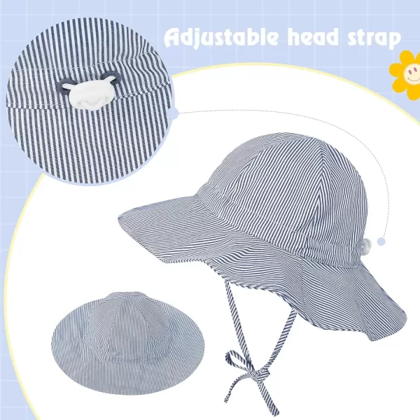 Zando Baby Boy Beach Hat Baby Girl Sun Hat UPF 50+ Toddler Caps for Boys Girls Infant Wide Brim Hats Baby Bucket Hat