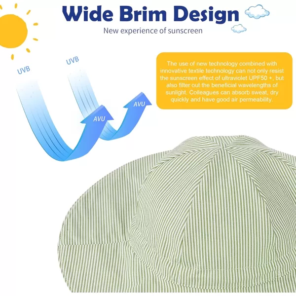 Zando Baby Boy Beach Hat Baby Girl Sun Hat UPF 50+ Toddler Caps for Boys Girls Infant Wide Brim Hats Baby Bucket Hat