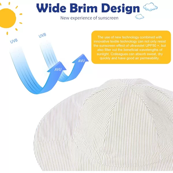 Zando Baby Boy Beach Hat Baby Girl Sun Hat UPF 50+ Toddler Caps for Boys Girls Infant Wide Brim Hats Baby Bucket Hat
