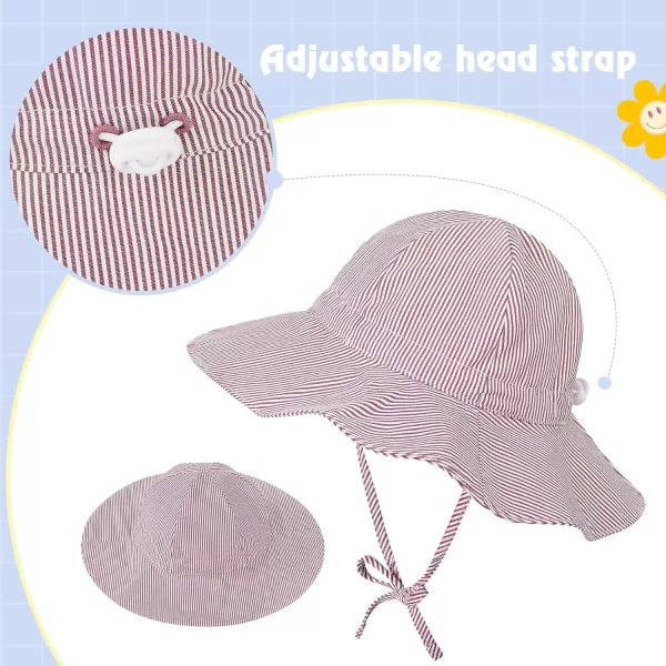 Zando Baby Boy Beach Hat Baby Girl Sun Hat UPF 50+ Toddler Caps for Boys Girls Infant Wide Brim Hats Baby Bucket Hat