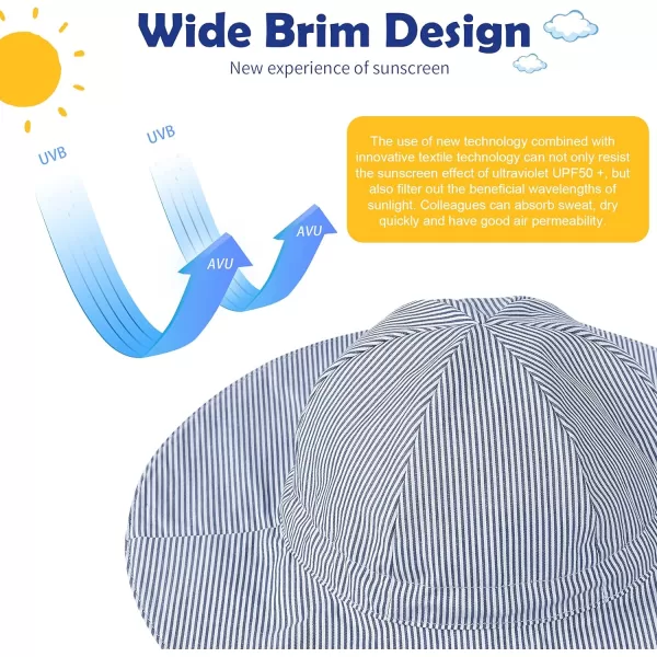 Zando Baby Boy Beach Hat Baby Girl Sun Hat UPF 50+ Toddler Caps for Boys Girls Infant Wide Brim Hats Baby Bucket Hat