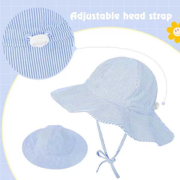 Zando Baby Boy Beach Hat Baby Girl Sun Hat UPF 50+ Toddler Caps for Boys Girls Infant Wide Brim Hats Baby Bucket Hat