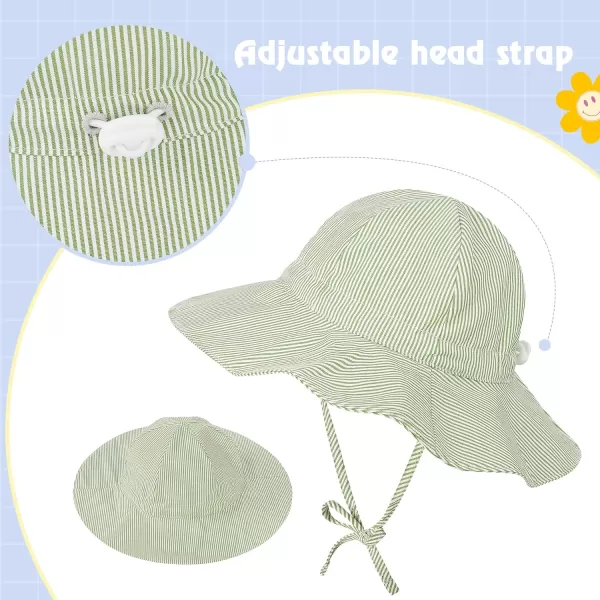 Zando Baby Boy Beach Hat Baby Girl Sun Hat UPF 50+ Toddler Caps for Boys Girls Infant Wide Brim Hats Baby Bucket Hat