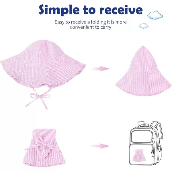 Zando Baby Boy Beach Hat Baby Girl Sun Hat UPF 50+ Toddler Caps for Boys Girls Infant Wide Brim Hats Baby Bucket Hat