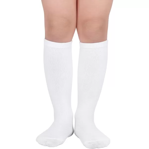 Zando Baby Girl Socks Cotton Baby Knee High Socks Cute Ruffle Socks for Toddler Girls Infant Uniform Stockings Seamless