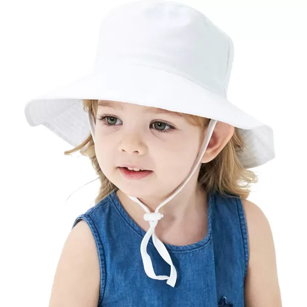 Zando Baby Girls Sun Hat Infant Summer Hat UPF 50+ Sun Protection Cap Wide Brim Bucket Hats for Baby Girls Boys