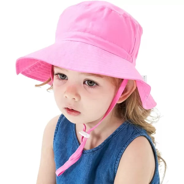 Zando Baby Girls Sun Hat Infant Summer Hat UPF 50+ Sun Protection Cap Wide Brim Bucket Hats for Baby Girls Boys
