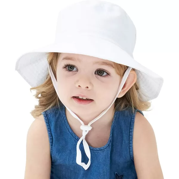 Zando Baby Girls Sun Hat Infant Summer Hat UPF 50+ Sun Protection Cap Wide Brim Bucket Hats for Baby Girls Boys