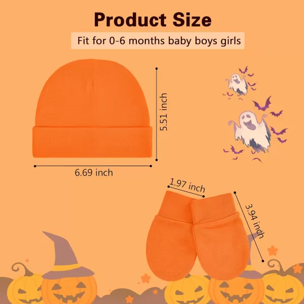 Zando Baby Hats and Mittens Unisex Infant Beanie Caps Newborn Hospital Hat with Scratch Mitten Set for Baby Boys Grils Hats