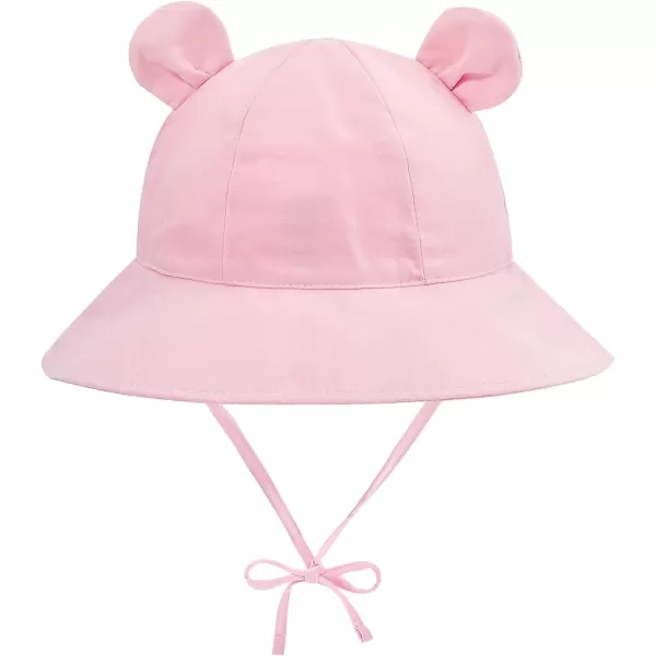 Zando Baby Sun Hat Newborn UPF 50+ Wide Brim Toddler Bucket Hat for Boys Girls Hats Adjustable Summer Beach Caps 0-4 Years