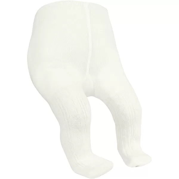 Zando Baby Tights Cable Knit Leggings Cotton Pantyhose Seamless Stockings Cream White Tights for Newborn Toddler and Kids