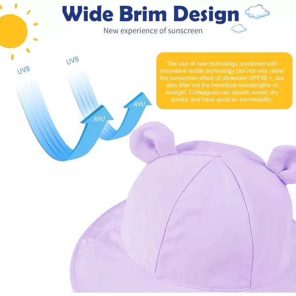 Zando Baby Toddler Sun Bucket Hats Wide Brim Beach Hats Infants Girls Cap Sun Protection Summer Kid Hat