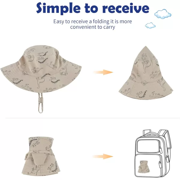 Zando Baby Toddler Sun Bucket Hats Wide Brim Beach Hats Infants Girls Cap Sun Protection Summer Kid Hat