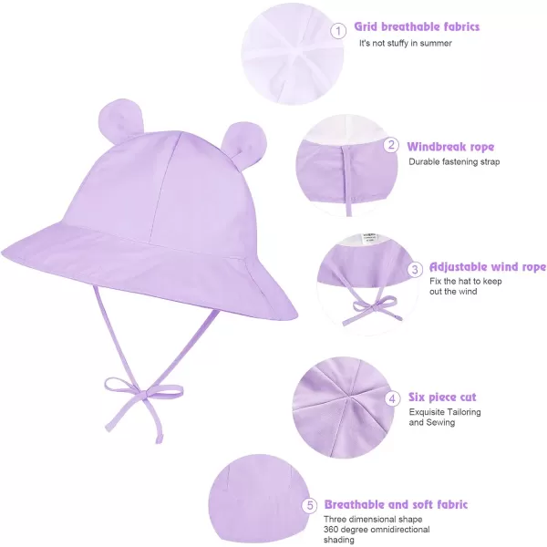 Zando Baby Toddler Sun Bucket Hats Wide Brim Beach Hats Infants Girls Cap Sun Protection Summer Kid Hat