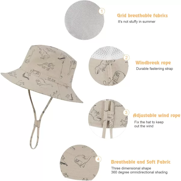 Zando Baby Toddler Sun Bucket Hats Wide Brim Beach Hats Infants Girls Cap Sun Protection Summer Kid Hat