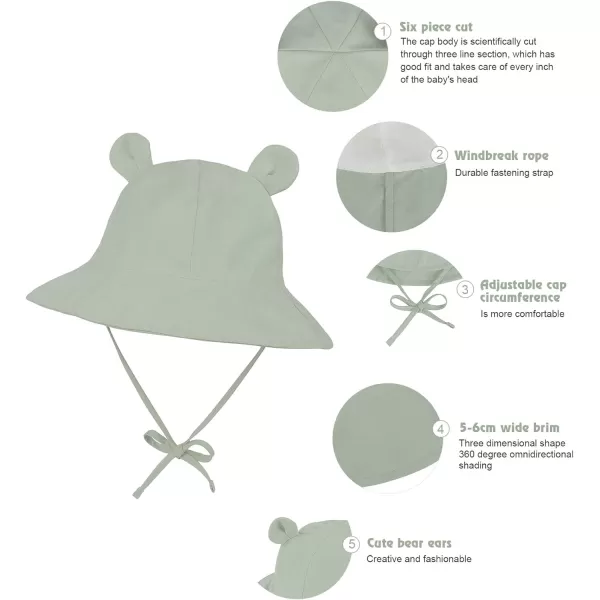 Zando Baby Toddler Sun Bucket Hats Wide Brim Beach Hats Infants Girls Cap Sun Protection Summer Kid Hat