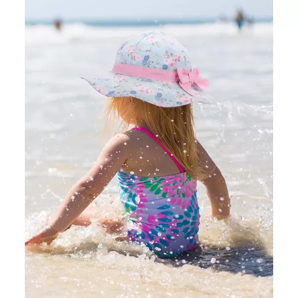 Zando Baby Toddler Sun Bucket Hats Wide Brim Beach Hats Infants Girls Cap Sun Protection Summer Kid Hat