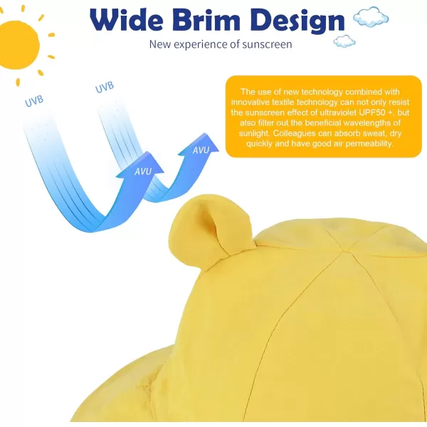 Zando Baby Toddler Sun Bucket Hats Wide Brim Beach Hats Infants Girls Cap Sun Protection Summer Kid Hat