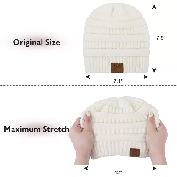 Zando Beanies Women Satin Lined Beanie for Women Warm Winter Hats for Women Thick Knit Beanies for Winter