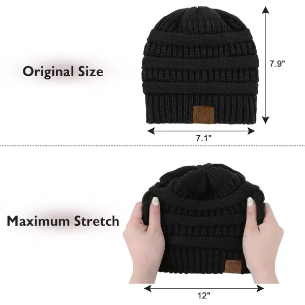 Zando Beanies Women Satin Lined Beanie for Women Warm Winter Hats for Women Thick Knit Beanies for Winter