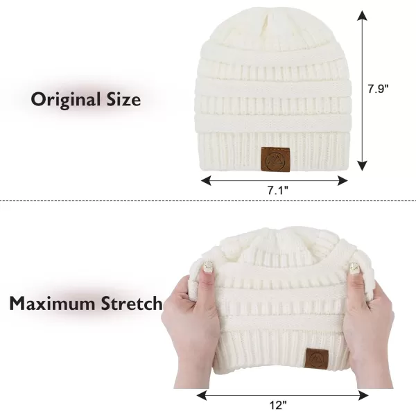 Zando Beanies Women Satin Lined Beanie for Women Warm Winter Hats for Women Thick Knit Beanies for Winter
