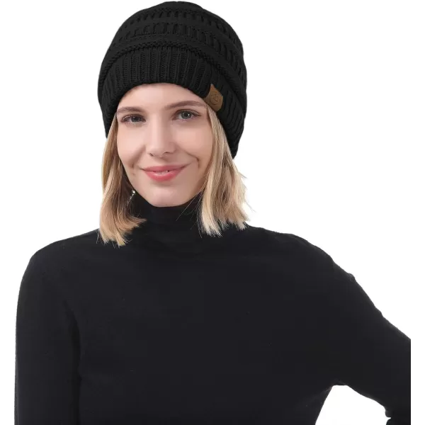 Zando Beanies Women Warm Winter Beanie for Women Thick Soft Hat Knit Hats for Women Slouchy Cap Winter Hat for Women