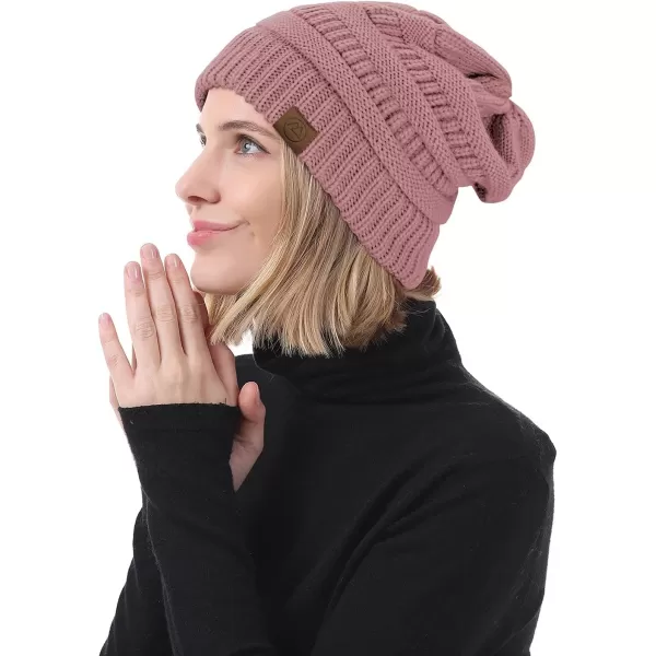 Zando Beanies Women Warm Winter Beanie for Women Thick Soft Hat Knit Hats for Women Slouchy Cap Winter Hat for Women