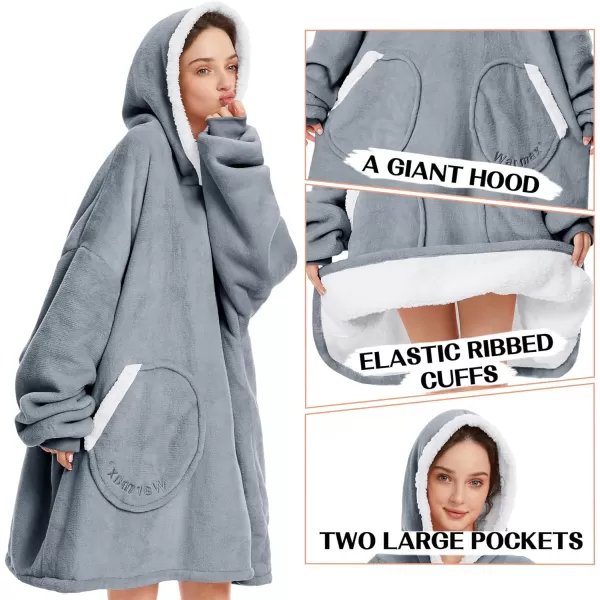Zando Blanket Hoodie 2024 Wearable Blanket Kids and Adult Gift Comfy Blanket Hoodie Oversized Sweatshirt Sherpa Fleece