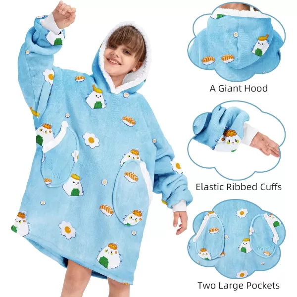 Zando Blanket Hoodie 2024 Wearable Blanket Kids and Adult Gift Comfy Blanket Hoodie Oversized Sweatshirt Sherpa Fleece