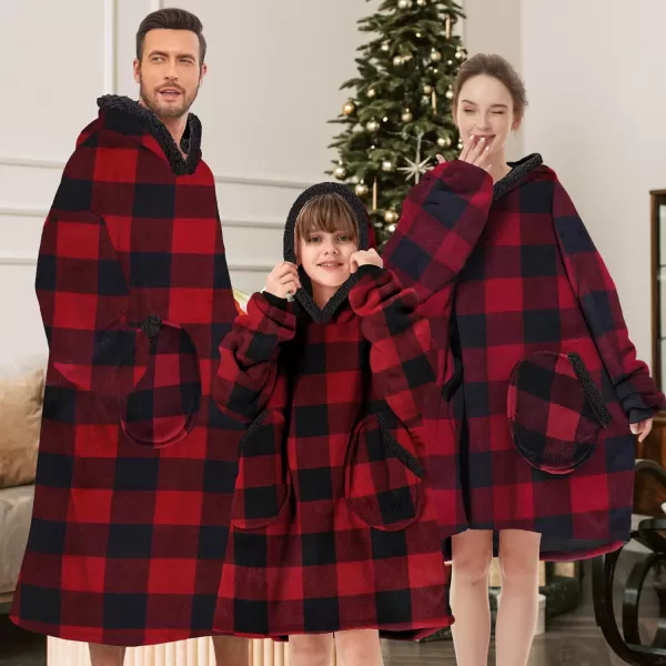 Zando Blanket Hoodie 2024 Wearable Blanket Kids and Adult Gift Comfy Blanket Hoodie Oversized Sweatshirt Sherpa Fleece