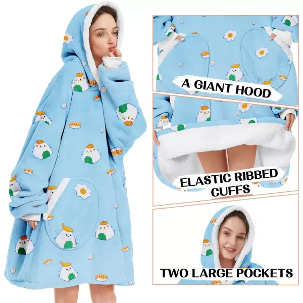 Zando Blanket Hoodie 2024 Wearable Blanket Kids and Adult Gift Comfy Blanket Hoodie Oversized Sweatshirt Sherpa Fleece