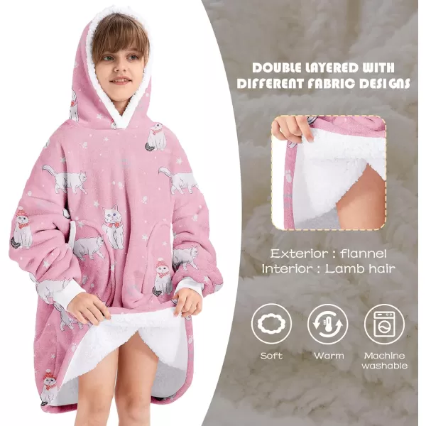 Zando Blanket Hoodie 2024 Wearable Blanket Kids and Adult Gift Comfy Blanket Hoodie Oversized Sweatshirt Sherpa Fleece