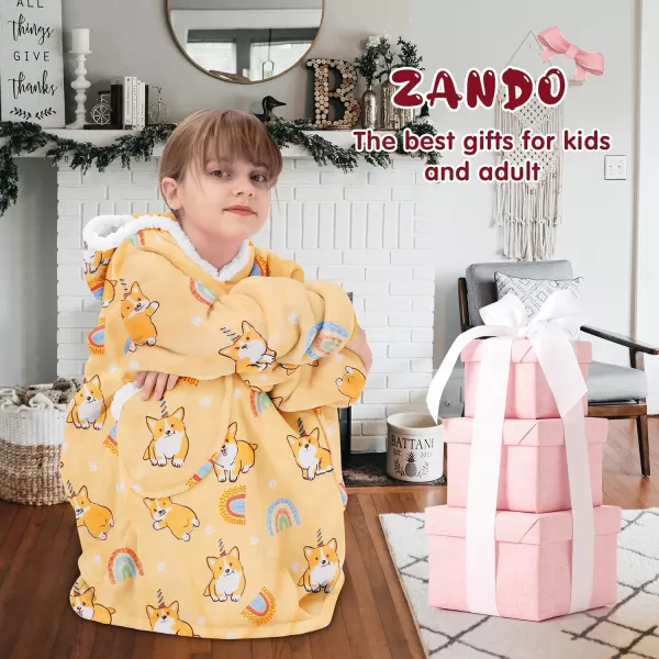Zando Blanket Hoodie 2024 Wearable Blanket Kids and Adult Gift Comfy Blanket Hoodie Oversized Sweatshirt Sherpa Fleece