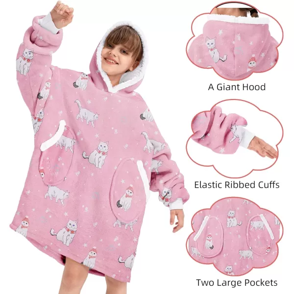 Zando Blanket Hoodie 2024 Wearable Blanket Kids and Adult Gift Comfy Blanket Hoodie Oversized Sweatshirt Sherpa Fleece