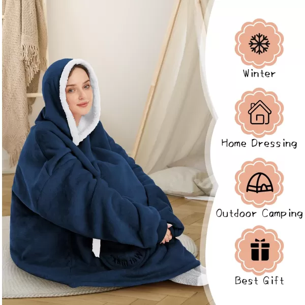 Zando Blanket Hoodie 2024 Wearable Blanket Kids and Adult Gift Comfy Blanket Hoodie Oversized Sweatshirt Sherpa Fleece