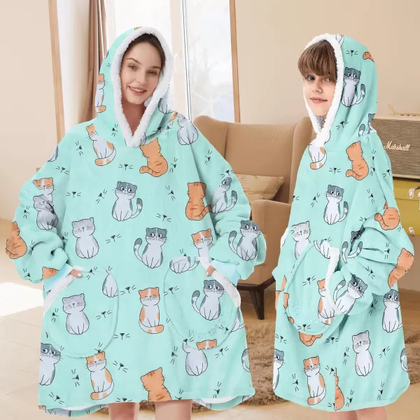 Zando Blanket Hoodie 2024 Wearable Blanket Kids and Adult Gift Comfy Blanket Hoodie Oversized Sweatshirt Sherpa Fleece