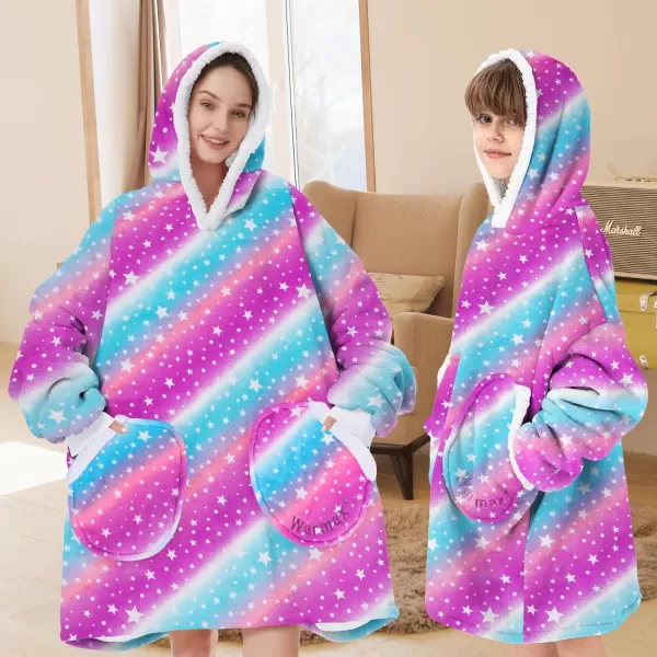 Zando Blanket Hoodie 2024 Wearable Blanket Kids and Adult Gift Comfy Blanket Hoodie Oversized Sweatshirt Sherpa Fleece
