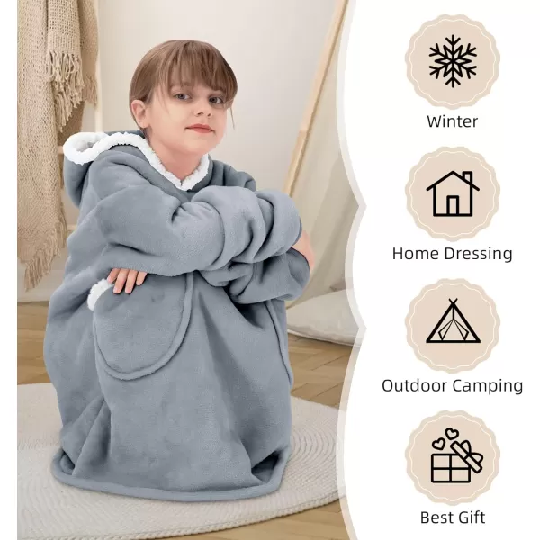 Zando Blanket Hoodie 2024 Wearable Blanket Kids and Adult Gift Comfy Blanket Hoodie Oversized Sweatshirt Sherpa Fleece