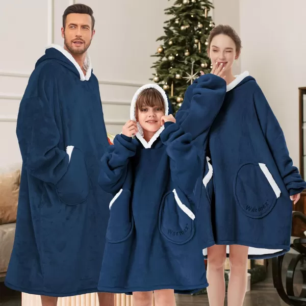 Zando Blanket Hoodie 2024 Wearable Blanket Kids and Adult Gift Comfy Blanket Hoodie Oversized Sweatshirt Sherpa Fleece