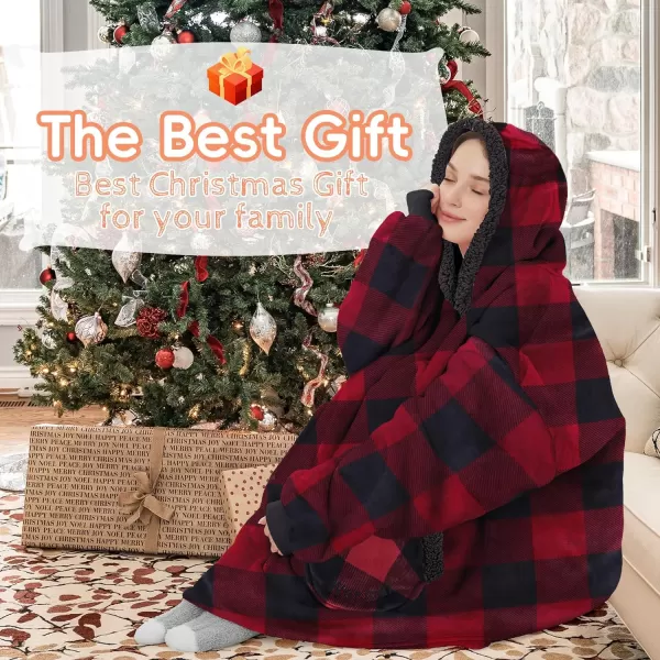 Zando Blanket Hoodie 2024 Wearable Blanket Kids and Adult Gift Comfy Blanket Hoodie Oversized Sweatshirt Sherpa Fleece