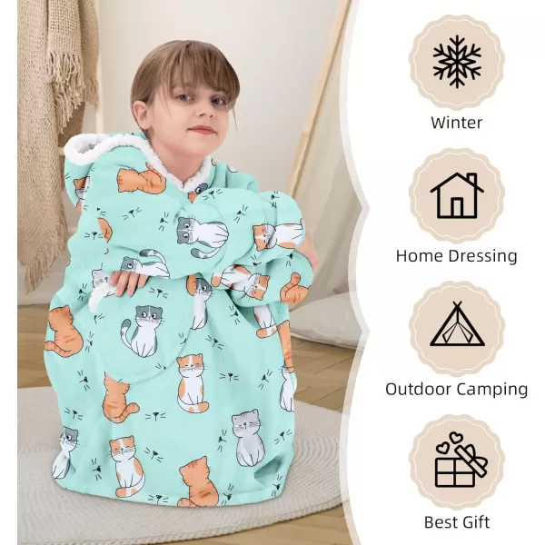 Zando Blanket Hoodie 2024 Wearable Blanket Kids and Adult Gift Comfy Blanket Hoodie Oversized Sweatshirt Sherpa Fleece