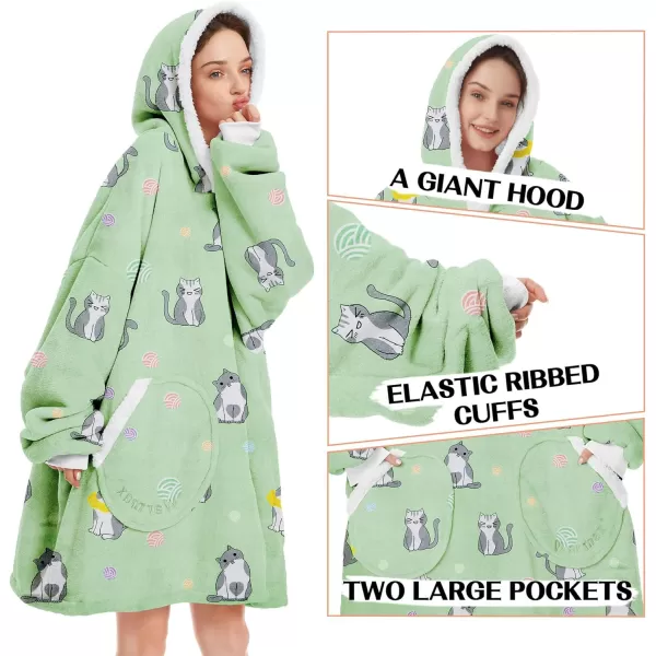 Zando Blanket Hoodie 2024 Wearable Blanket Kids and Adult Gift Comfy Blanket Hoodie Oversized Sweatshirt Sherpa Fleece