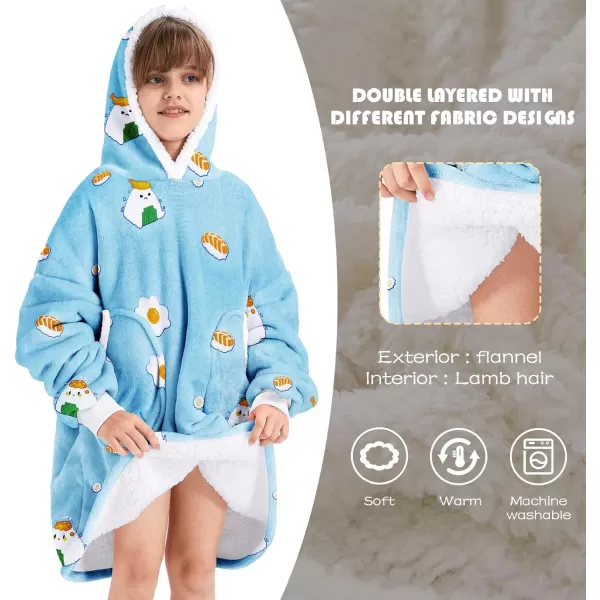 Zando Blanket Hoodie 2024 Wearable Blanket Kids and Adult Gift Comfy Blanket Hoodie Oversized Sweatshirt Sherpa Fleece