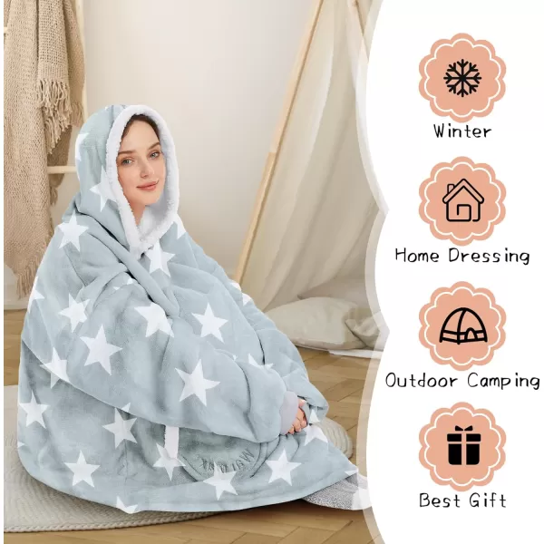 Zando Blanket Hoodie 2024 Wearable Blanket Kids and Adult Gift Comfy Blanket Hoodie Oversized Sweatshirt Sherpa Fleece