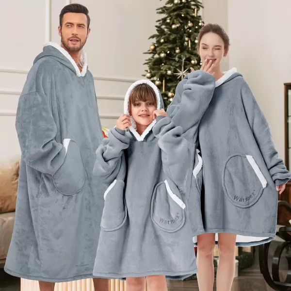 Zando Blanket Hoodie 2024 Wearable Blanket Kids and Adult Gift Comfy Blanket Hoodie Oversized Sweatshirt Sherpa Fleece