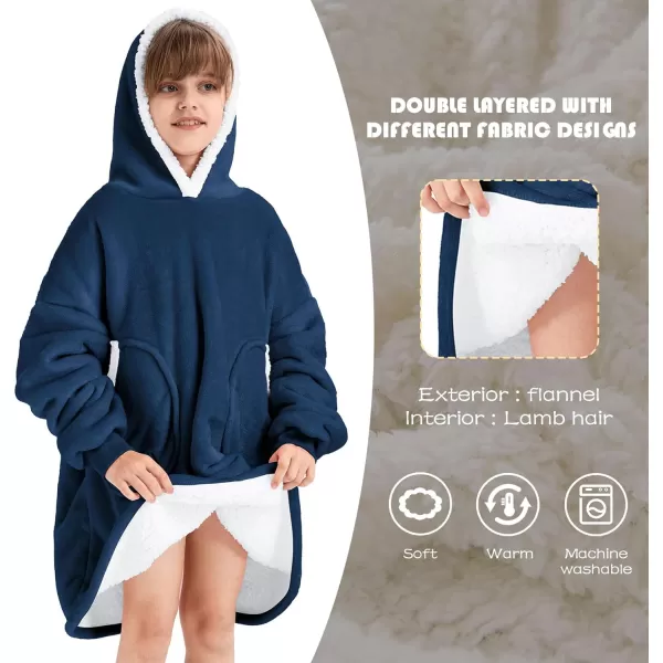 Zando Blanket Hoodie 2024 Wearable Blanket Kids and Adult Gift Comfy Blanket Hoodie Oversized Sweatshirt Sherpa Fleece